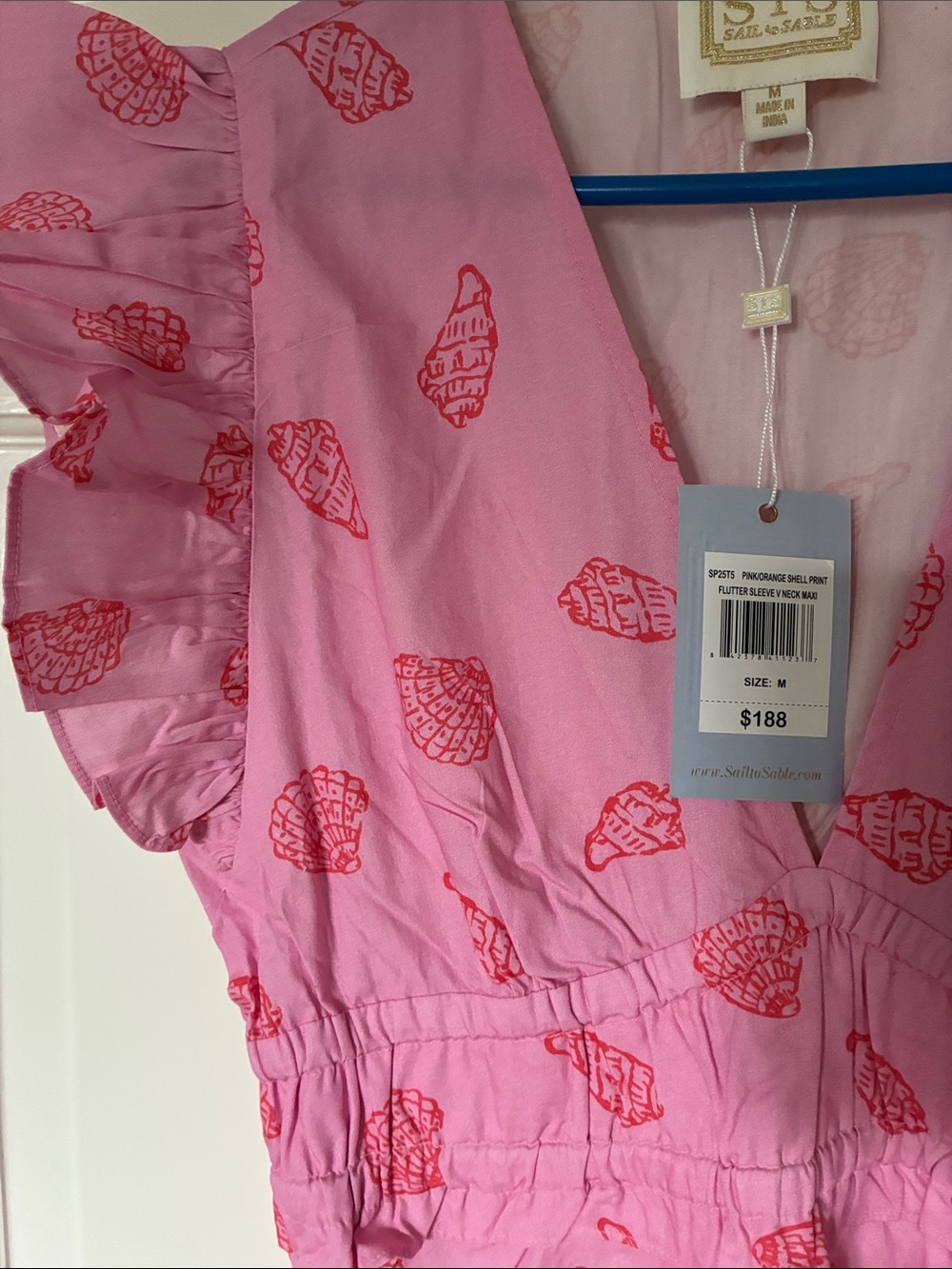 Pink Shell-Print Dress - Picture 4 of 4